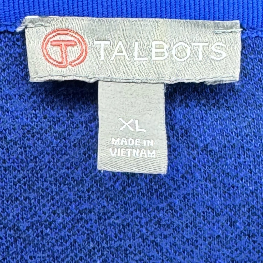 Blue Talbots Zip Cardigan - Picture 3 of 4